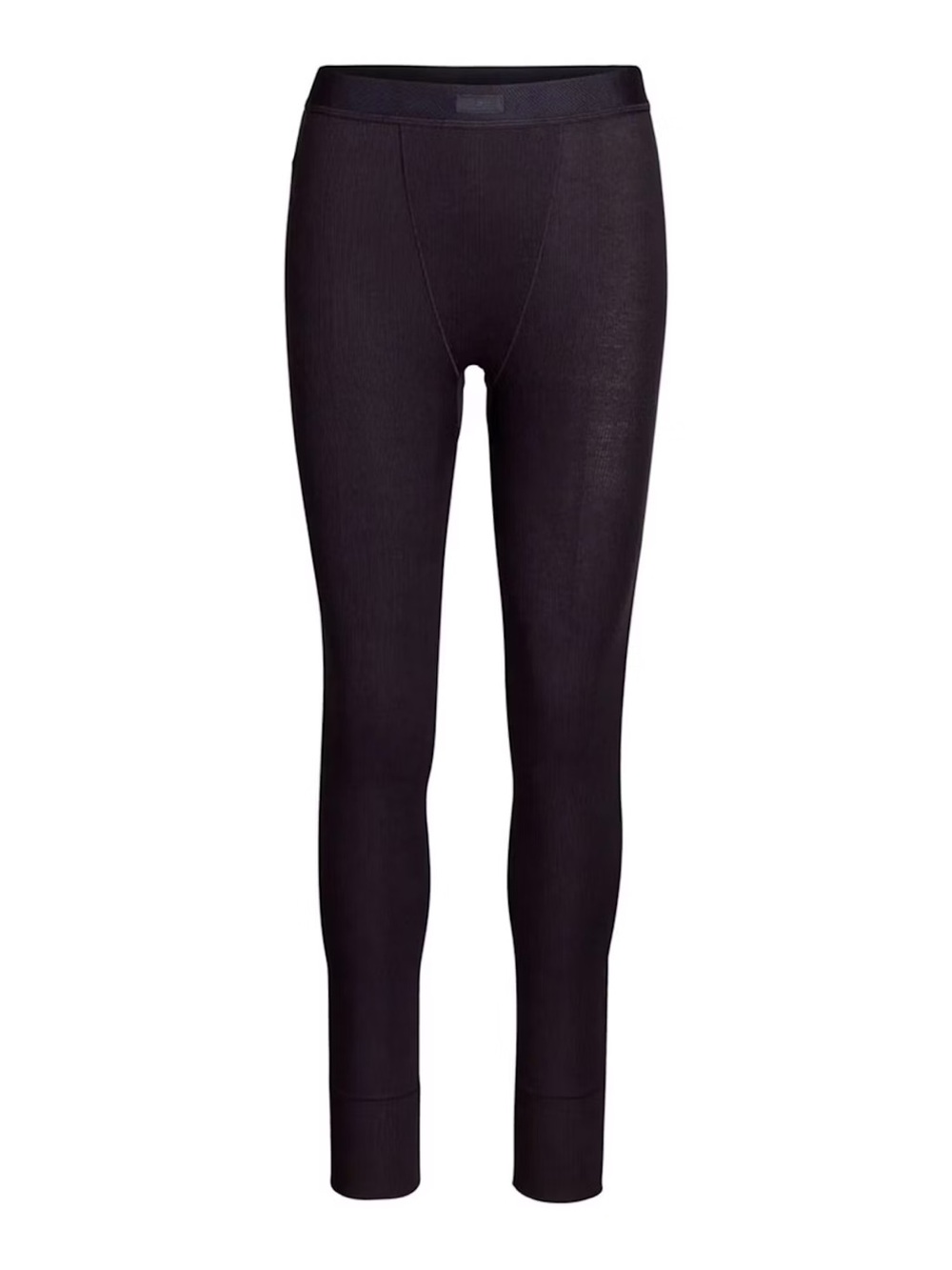 SKIMS Cotton Rib Leggings Black High Waist Stretch Size Small